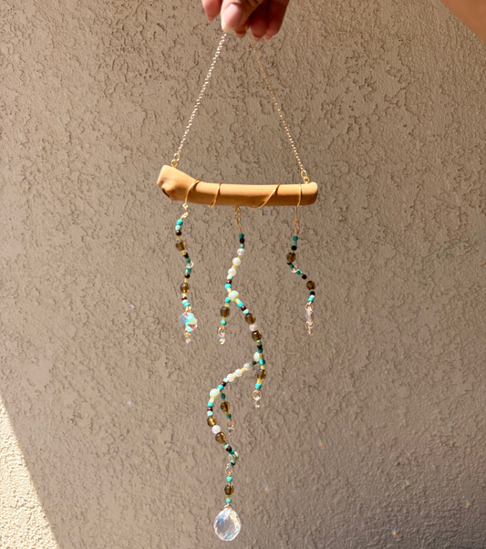 Hand-beaded Sun Catcher - Earth